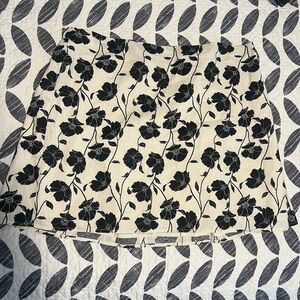 GAP Black Floral Skater Skirt
